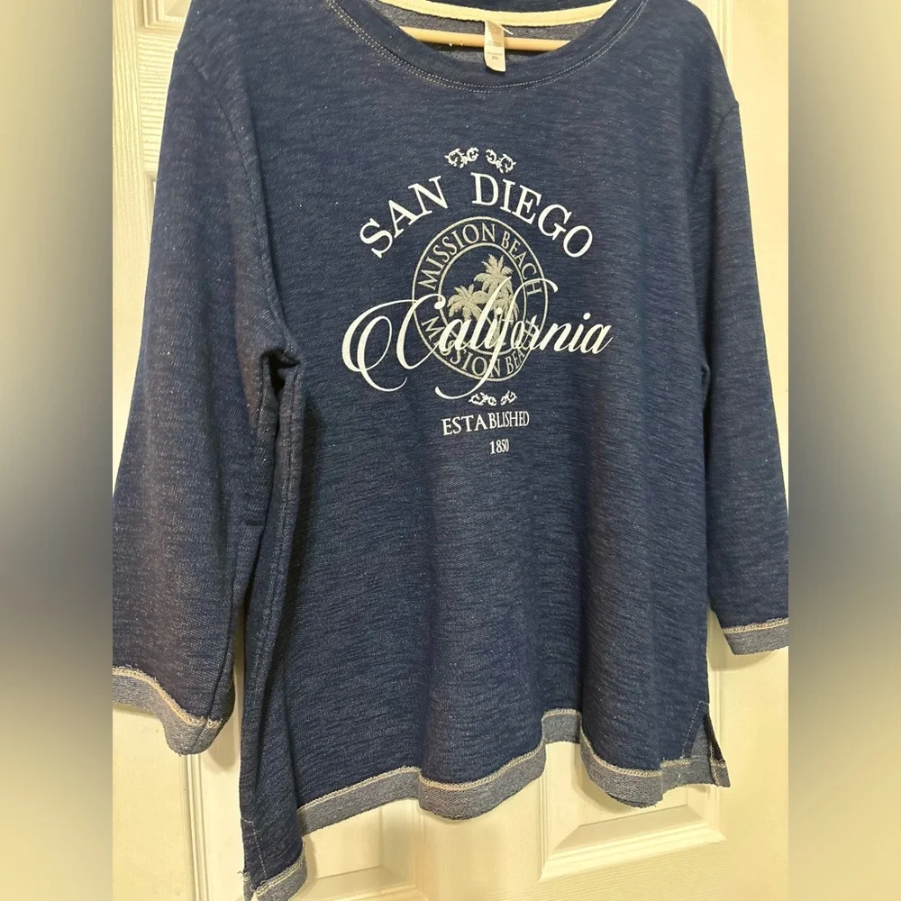 Blue San Diego California Sweatshirt-XXL - Picture 3 of 5